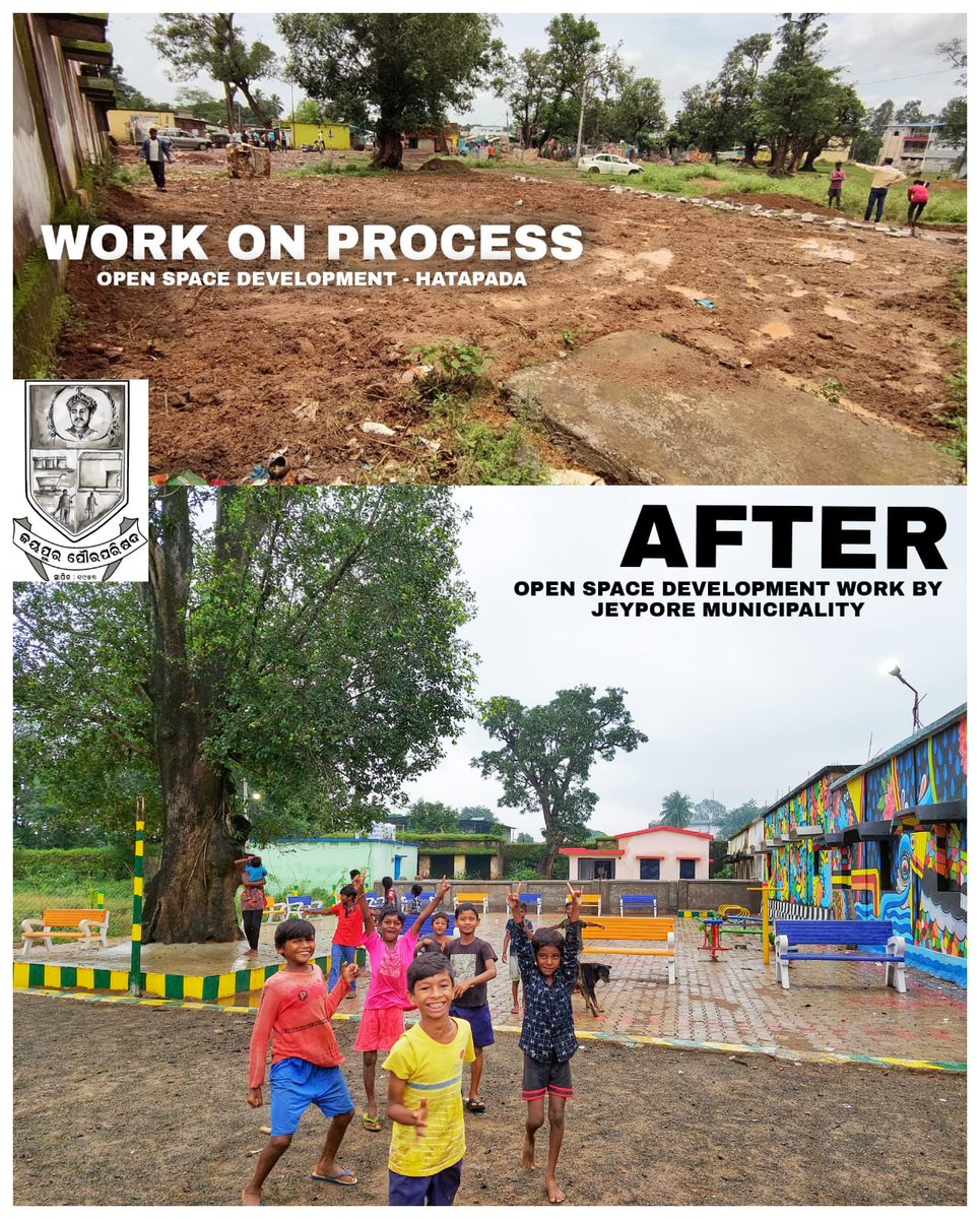 As part of our drive to provide better civic spaces, <a href="/jeyporemplt/">Jeypore Municipality</a> has transformed these dump sites into open gyms. <a href="/CMO_Odisha/">CMO Odisha</a> <a href="/HUDDeptOdisha/">H & UD Dept</a>