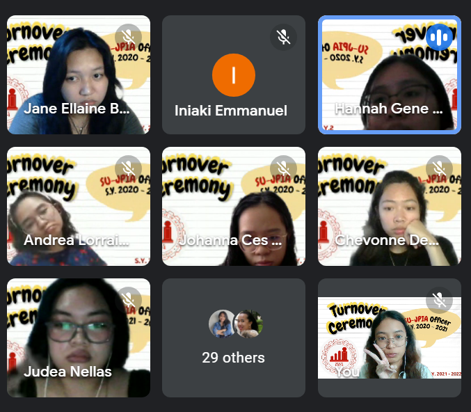 su_jpia's tweet photo. Happening now! Turnover Ceremony for the SU JPIA Officers of SY 2021-2022 🤝

eto na talaga mga admins 🥺💔😭🥺💔😭🥺💔😭 parang di ko yata kaya https://t.co/r1L3LyroQi