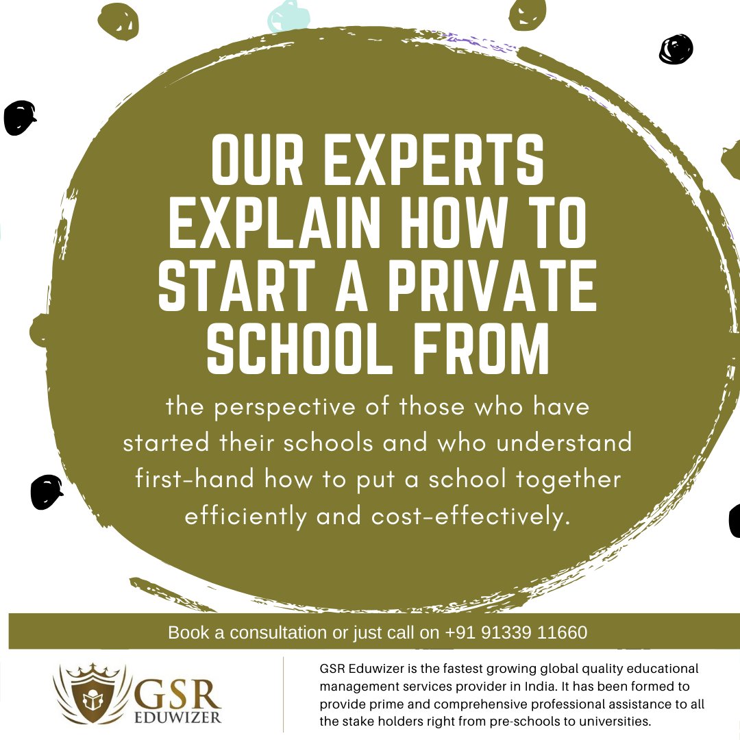 RT <a href="/gsreduwizer/">GSR Eduwizer Private Limited</a>: JOIN US IN TRANSFORMING THE FUTURE OF EDUCATION.
GSR Eduwizer Pvt Ltd. provides complete services in the areas of starting new schools &amp; advising on improvement of existing schools. 
#educationtransformation #improveschool 
Contact 91339…