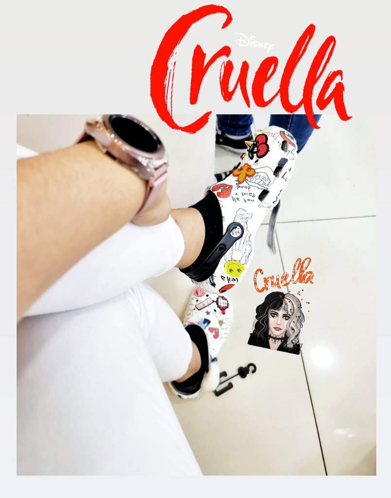 For those who are asking it's a limited edition DISNEY CRUELLA classic clog by Crocs. 🥰😍 I lovee it super nice and comfy! Thank you my love 💖#latepost #crocsHK