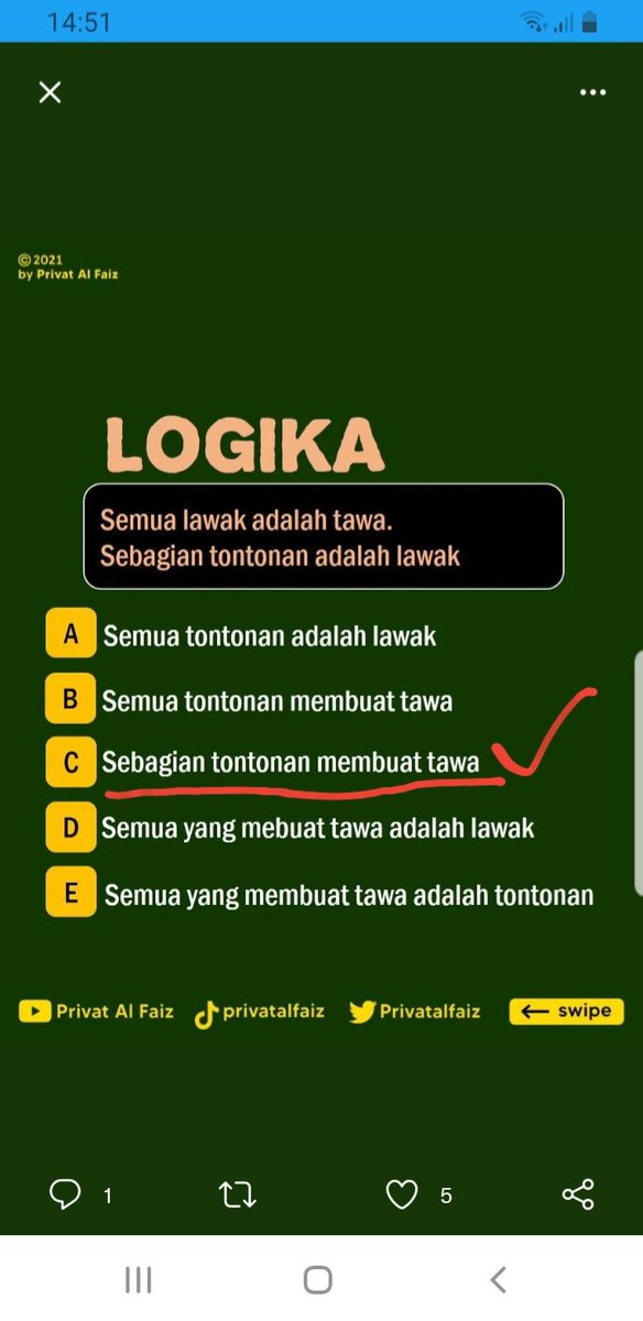 AldilatamaHS's tweet photo. @Privatalfaiz seharusnya opsi C https://t.co/TpRgylBvu2