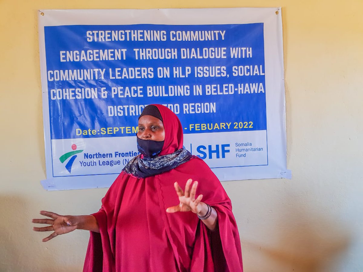 NoFYLSOM's tweet photo. This week, @NoFYLSOM initiated dialogue sessions on housing, land &amp; property across 5 sites in Belet-Xawa. The 6 month activity, supported by @shf_somalia will create space for communities to discuss HLP related issues, mitigate conflicts &amp; enhance peaceful coexistence in camps. https://t.co/s8U7sW54ec