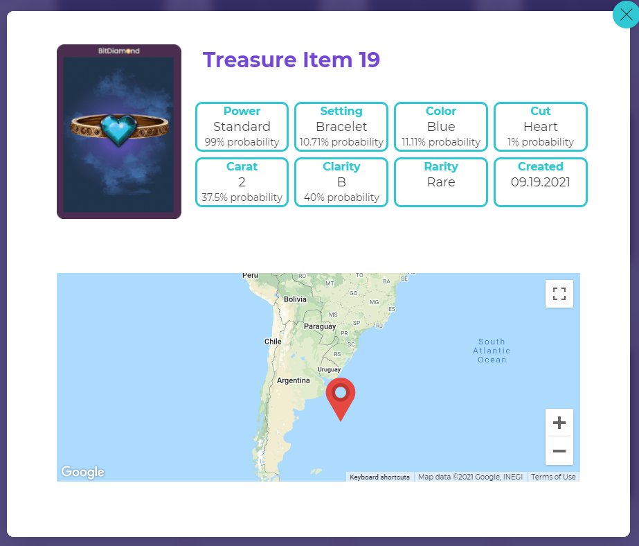Just wrapping up testing for our next feature release. This includes OpenSea style display of property probabilities for your Treasure items. Are BitDiamond Treasure NFTs the most innovative NFTs in the world? $BTDMD