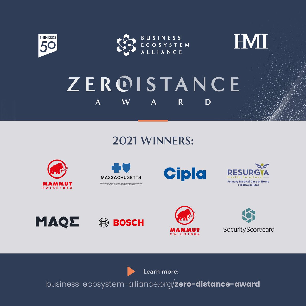 Biz_Ecosystem's tweet photo. Yesterday, during the Rendanheyi #OpenTalk2021 we had the pleasure to hear from this year's #ZeroDistanceAwards recipients:

@BoschGlobal, @Cipla_Global, @maqe, Resurgia Health Solutions, @ViisiNL, @mammut, @BCBSMA, and @security_score.

Watch the replay: https://t.co/1hXYkBgd78 https://t.co/YXIbXwGmBS