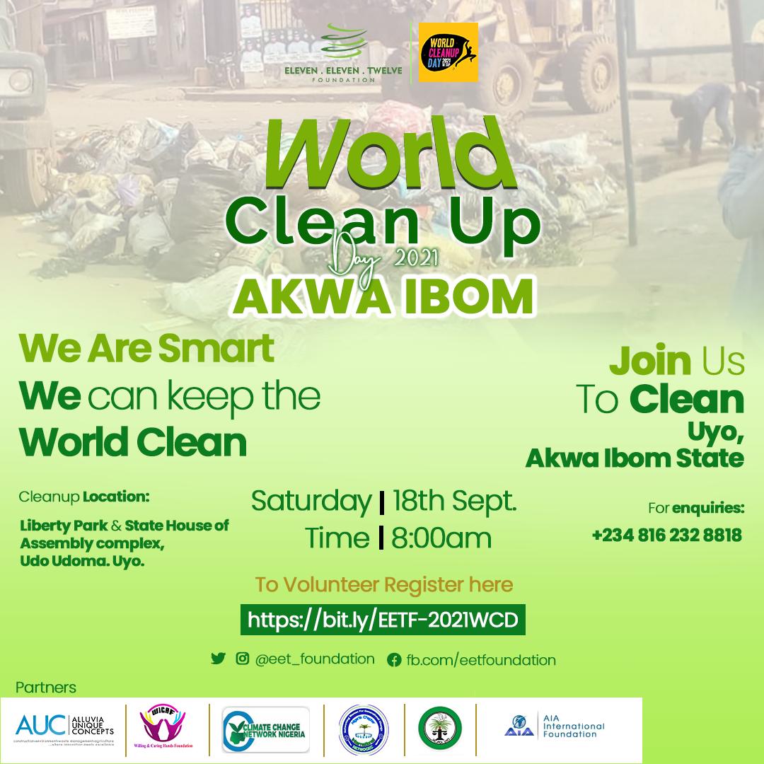 AIAiFoundation's tweet photo. World clean up Day 2021
Today we cleaned House of Assembly Uyo to #WorldCleanUpDay2021🕺

We are smart!
We can keep the world clean 🧽 

Thanks For being part of today’s  Clean up 🧹 
You rock AIA, EETF, JDPC, WICAF, CCNN! 
cc: @gloria_nwulu

#keeptheworldclean
#icleanupwell https://t.co/eogGcVbNVw
