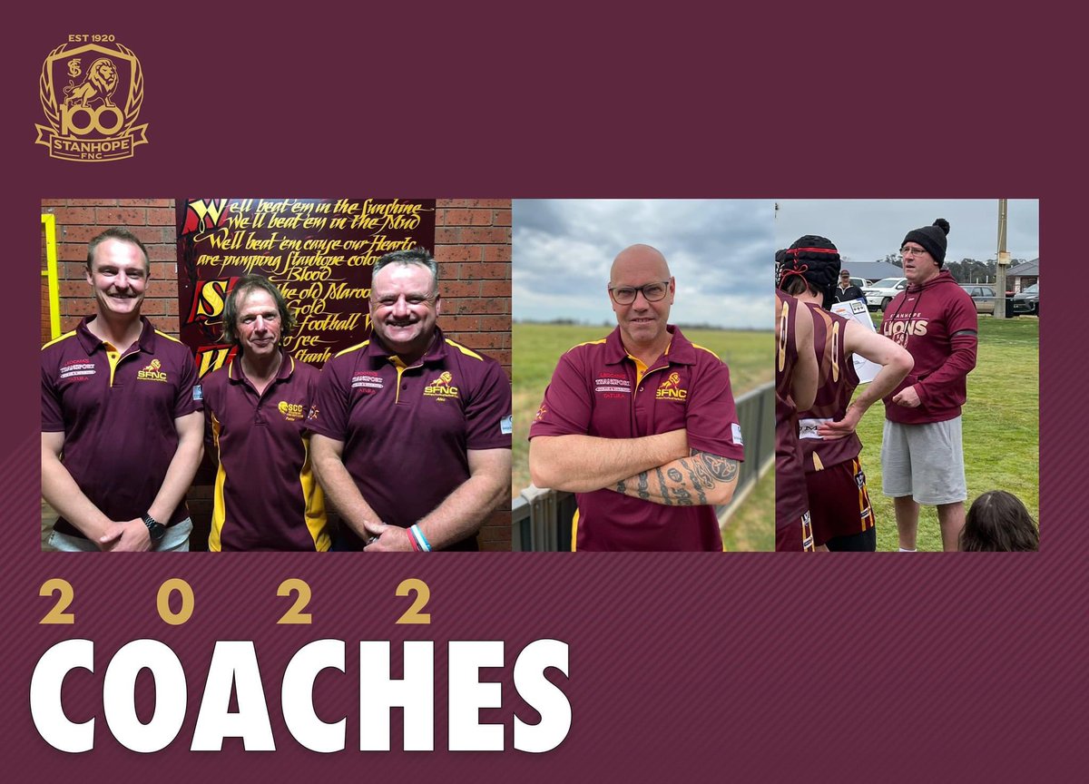 It's with great pleasure that we're able to announce that all of our Football Coaches have been reappointed for Season 2022. Hundreds (maybes thousands!?) of games of experience from these gentlemen will help guide the footballers forward in 2022 which is great for our club!