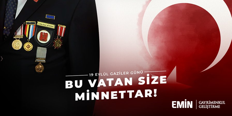 Gazilik nesiller boyu taşınacak bir onurdur! Vatan uğruna canlarını hiçe sayan kahraman gazilerimizi 19 Eylül Gaziler Günü’nde saygıyla anıyor, her birine sonsuz şükran ve minnetlerimizi sunuyoruz.

#GazilerGünü