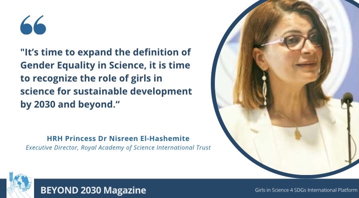 What is the story of @Girls4SDGs? Find the answer to this question and much more in Princess Dr. Nisreen El-Hashemite’s editorial. Stay tuned! The first issue #Beyond2030 magazine will be published in two days!