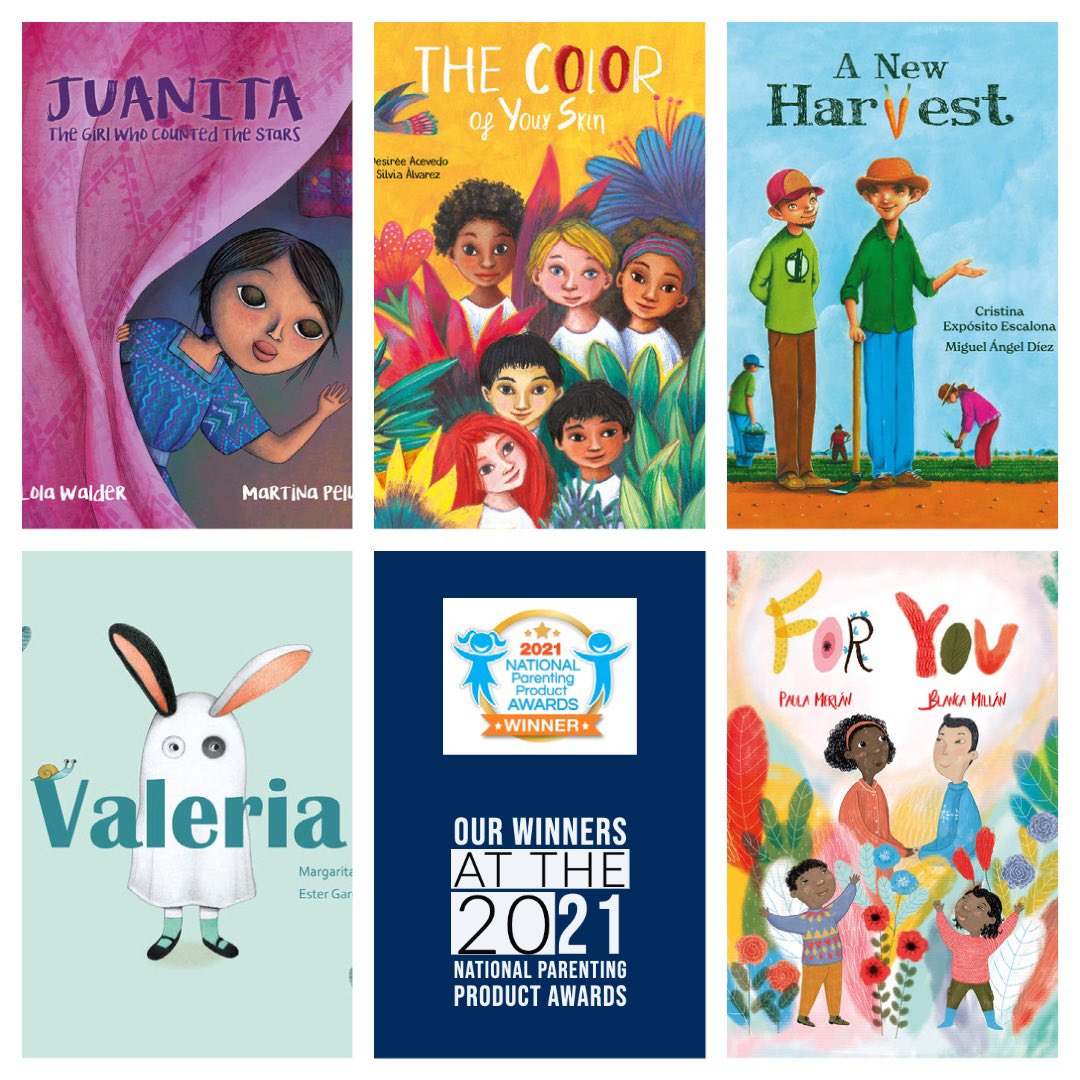 CuentoDeLuz's tweet photo. Wonderful news!
5 of our #picturebooks won the 2021 NAPPA AWARDS
(National Parenting Products Awards)
The #NappaAwards celebrate the best in #family products & it is one of the longest running awards program in the USA🇺🇸(31 years)
#NappaWinner #playlearnconnect
👇@NAPPAawards https://t.co/lzfVM6tgut