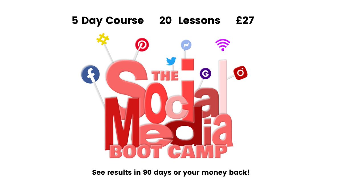 thomasjonesltd's tweet image. The Social Media Boot Camp! 5 Days, 20 Lessons, Lifetime of support.  buff.ly/2XpeMbe