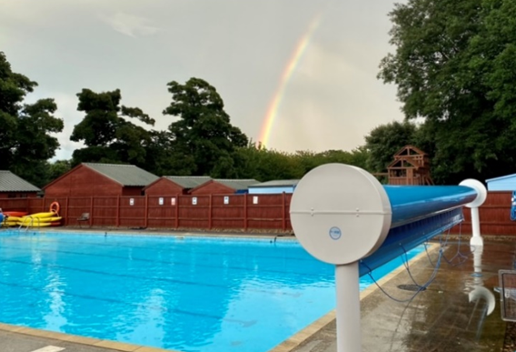 HallBeeston's tweet photo. Our fantastic new pool cover has meant super-high temperatures at Norfolk’s most picturesque swimming pool. It was all smiles for the pre prep swimmers as they enjoyed another fun filled lesson taught by the wonderful Mrs Caswell in the beautiful sunshine this week. https://t.co/QiTispbL8g
