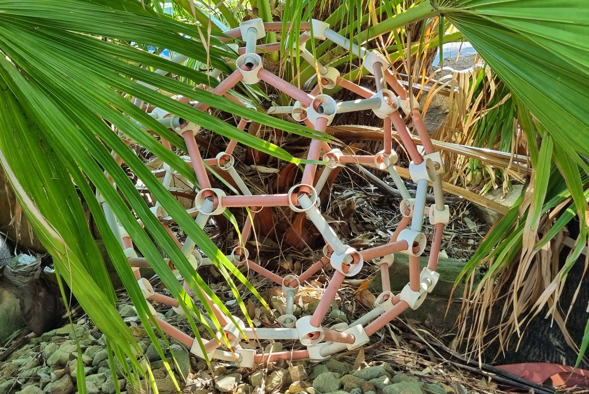 #SciCommSeptember
19th Art in STEM
My favourite molecule, Fullerine also known as the Bucky Ball. I met my husband when he was doing fullerine research. Now a model sits in our garden!
