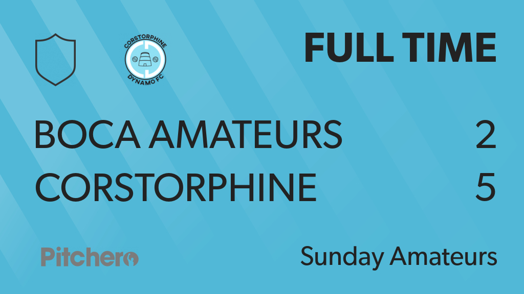 FULL TIME: Boca Amateurs 2 - 5 Dynamo
#BOCCOR #Pitchero
corstorphinedynamo.co.uk/teams/224690/m…