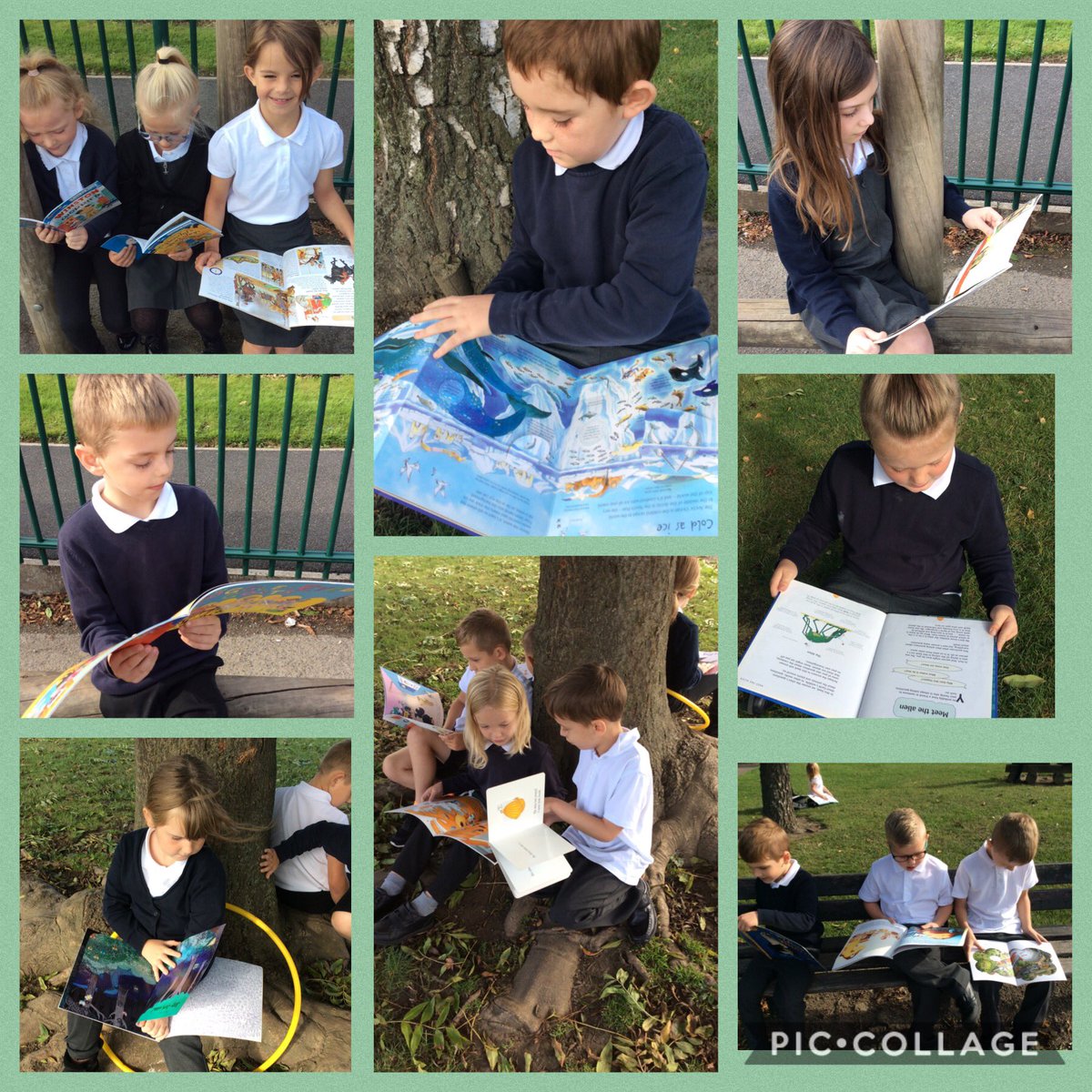 MrsF_StHelens's tweet photo. Reading for pleasure in the outdoor environment.  @MrsE_y1StHelens @StHelensExecHT @HeadofSchoolSH @abigail_steel https://t.co/LbJicTMreV
