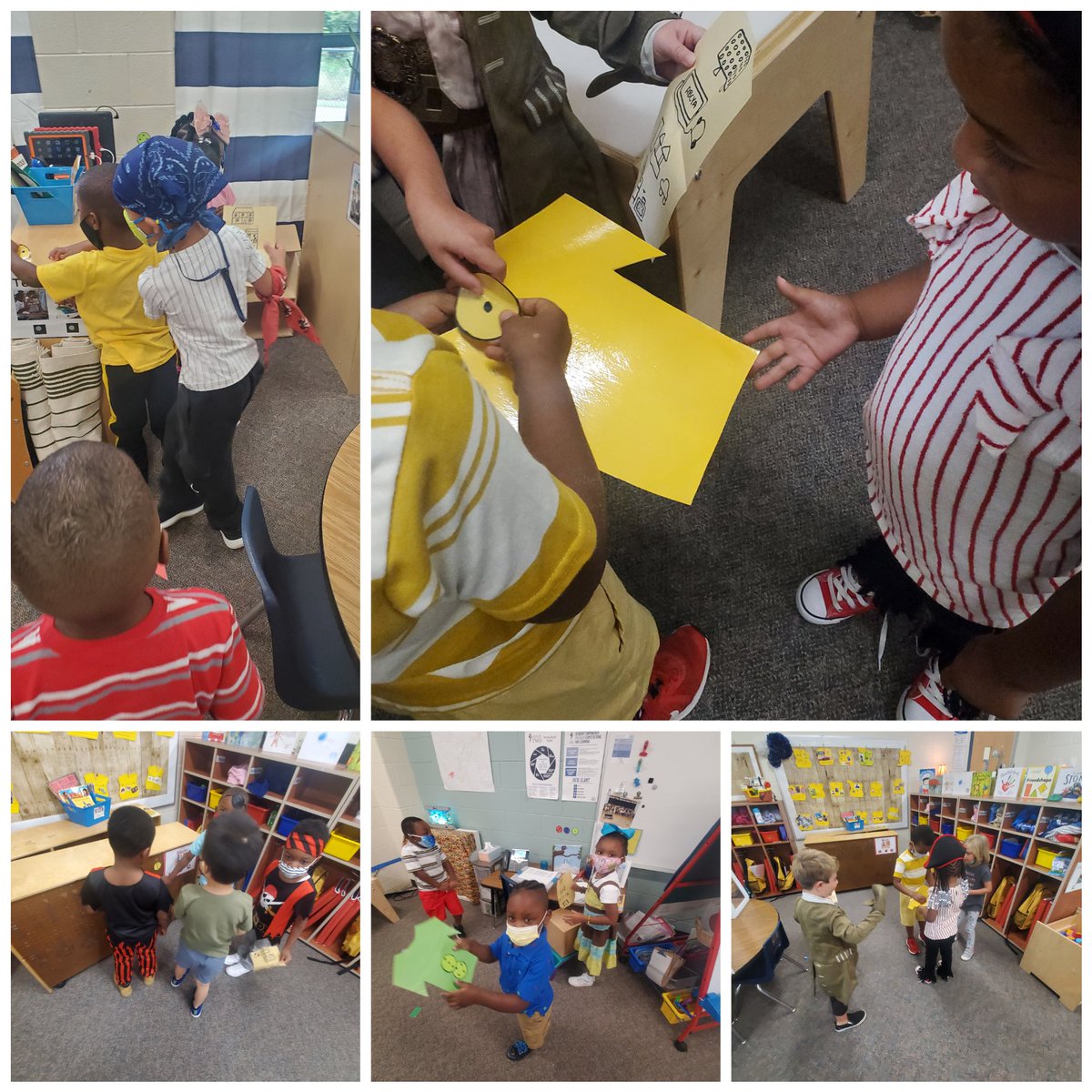 MrsJBonds's tweet photo. Our Brilliant Buccaneers celebrated Talk Like a Pirate Day Friday with a Pete the Cat treasure hunt to find his missing buttons. We had to follow directions and practice counting objects to 4 and matching them to "dot cards". #learningwithbonds @thepetethecat #TalkLikeAPirateDay https://t.co/VIGKuGtn3r