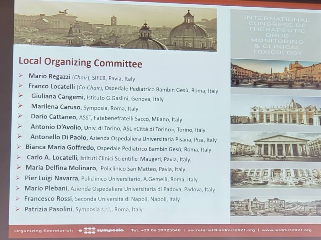 Thank you to the local organizing committee!!! 

 #IATDMCTRome
#IATDMCT