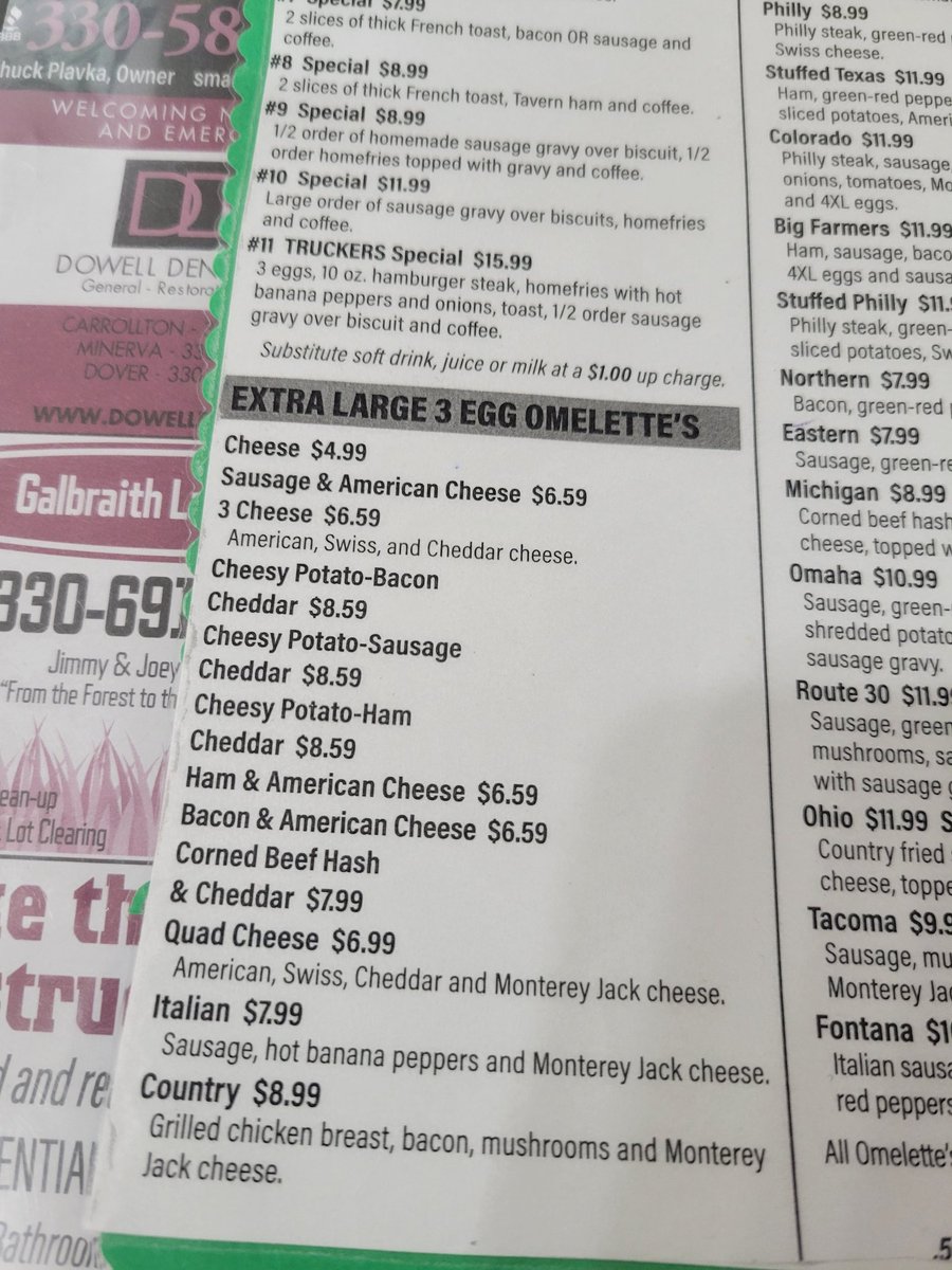 Here is the menu at By the way cafe in East Rochester ohio