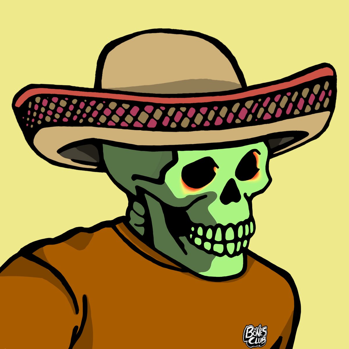 Giving away one of my Bones Club mints. 🧟‍♂️ 

Rules: Like, RT, and Follow me. 

Wen drawing? Tonite at 8 PM Central. (9/19/21)

Active minting is live at bonesclub.io
<a href="/BonesClub_NFT/">Bones Club</a> #NFT #NFTGiveaway