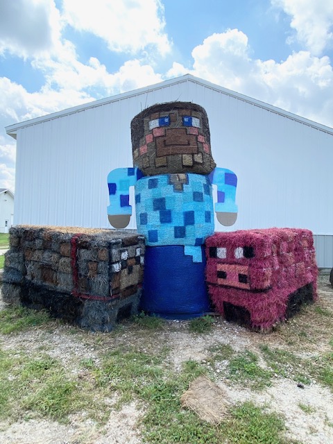 erworch's tweet photo. Take pictures with our adorable Minecraft Haybale artwork. https://t.co/AnzyoMi2h5