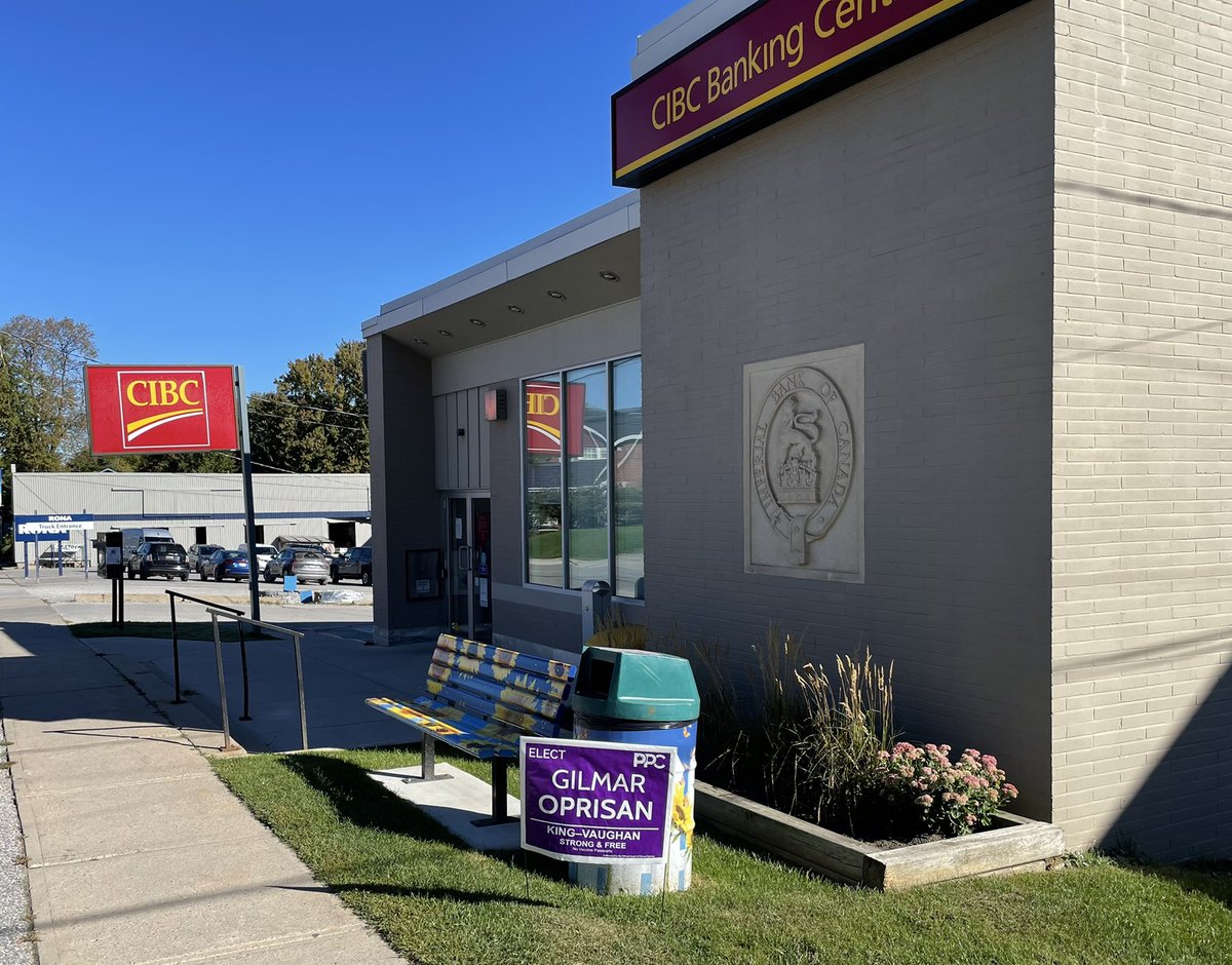 Hey, <a href="/cibc/">CIBC</a>, Do you guys have a policy defining what happens when political signs are placed on your property the day before an election? On a day when the bank is closed?