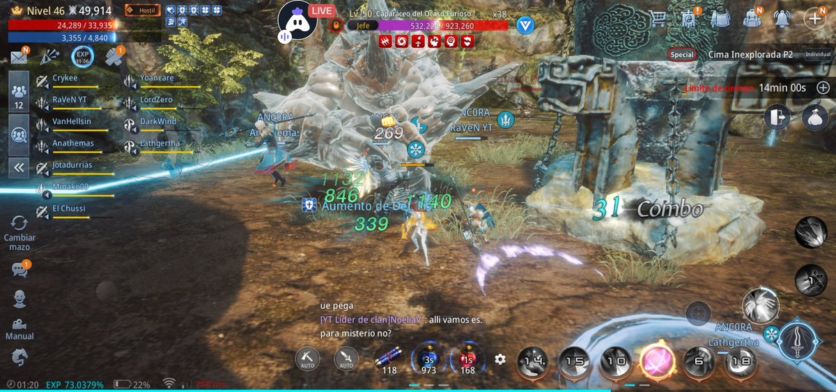 JuanJoRC5's tweet photo. Pequeñas expediciones con el Clan en directo 👍😉💥
#MIR4 #MMORPG #mmorpgmobile #mmorpgmir4 #mir4nft #AndroidGame https://t.co/oNXCfO0kXl