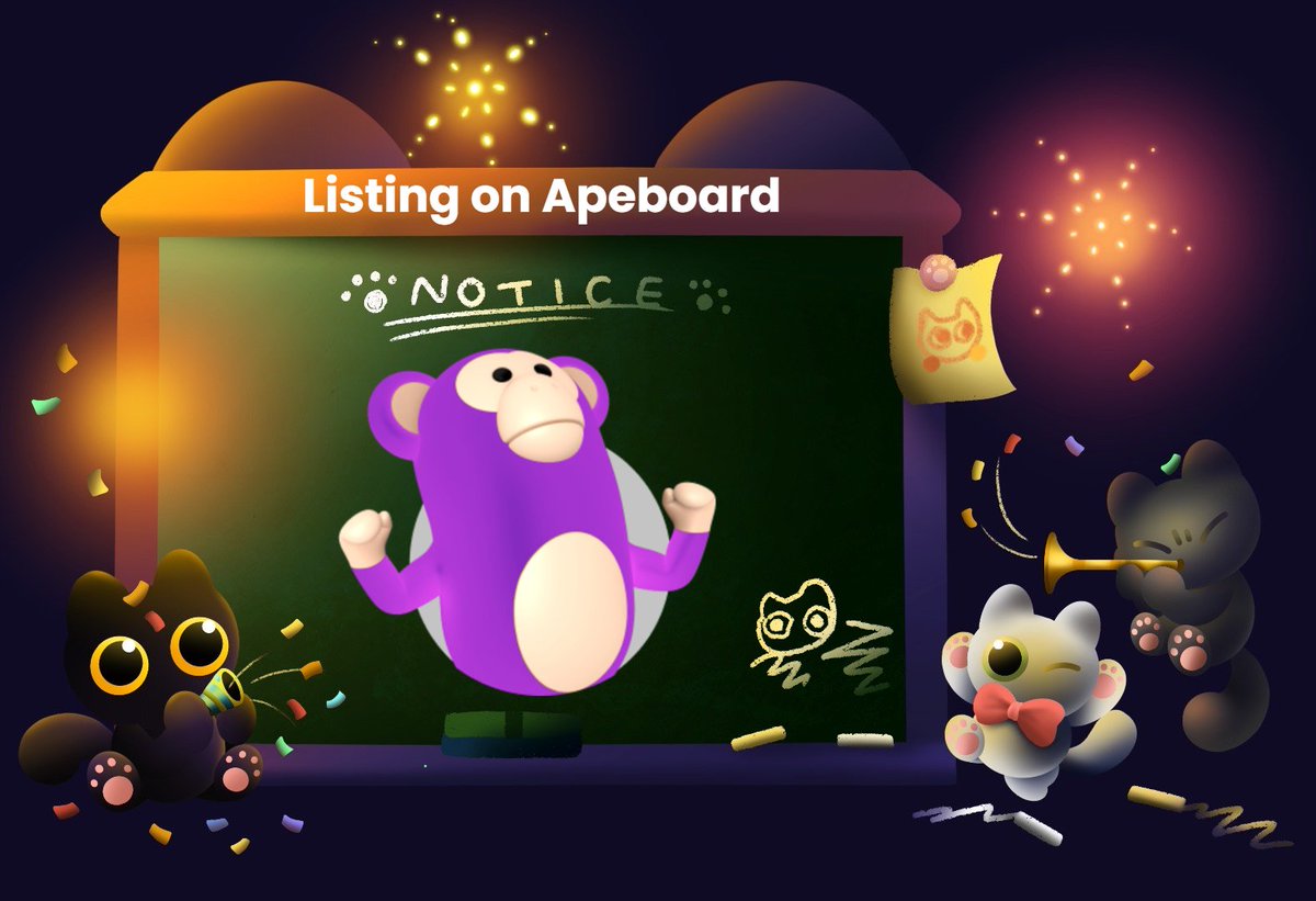 meowswap's tweet photo. Ape Board now supports us!!! 
@meowswap #YieldFarming https://t.co/nS185NshWi