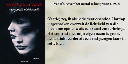 MargarethHille2's tweet photo. Teasertime! 
Je kunt onder Jouw Huid nu al in de webshop van @LetterRijn bestellen via onderstaande link. Kort na 6 november ontvang je een  gesigneerd exemplaar.
https://t.co/J1vhapt4uK https://t.co/t37wmIkykO