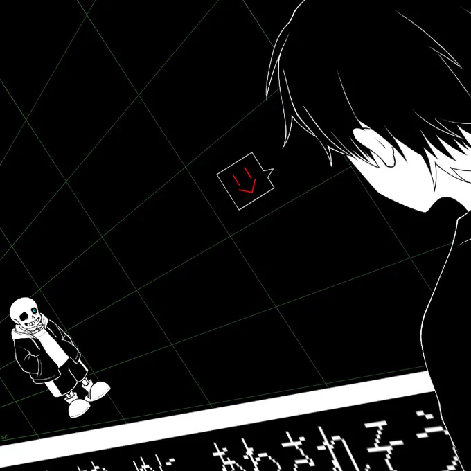 * いいなぁ たのしいよ。
 まってたかもしれない オレは。
 この つよさを。

 #UNDERTALE
 #キヨ さん 