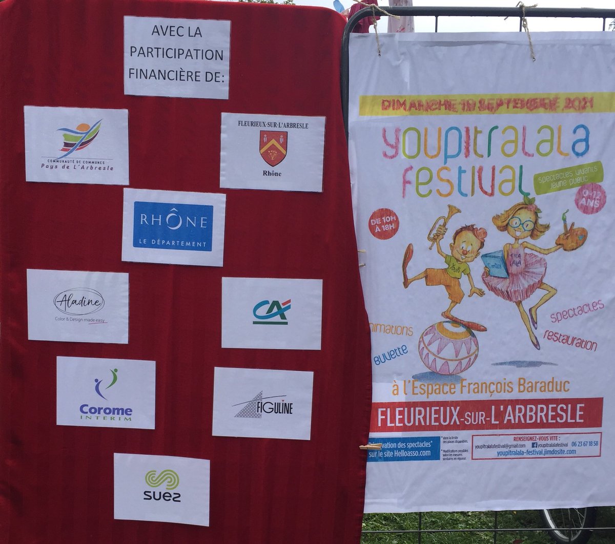⁦<a href="/ca_centrest/">Crédit Agricole Centre-est</a>⁩ partenaire  du festival youpitralala à FLEURIEUX sur l’arbresle ... venez nombreux !