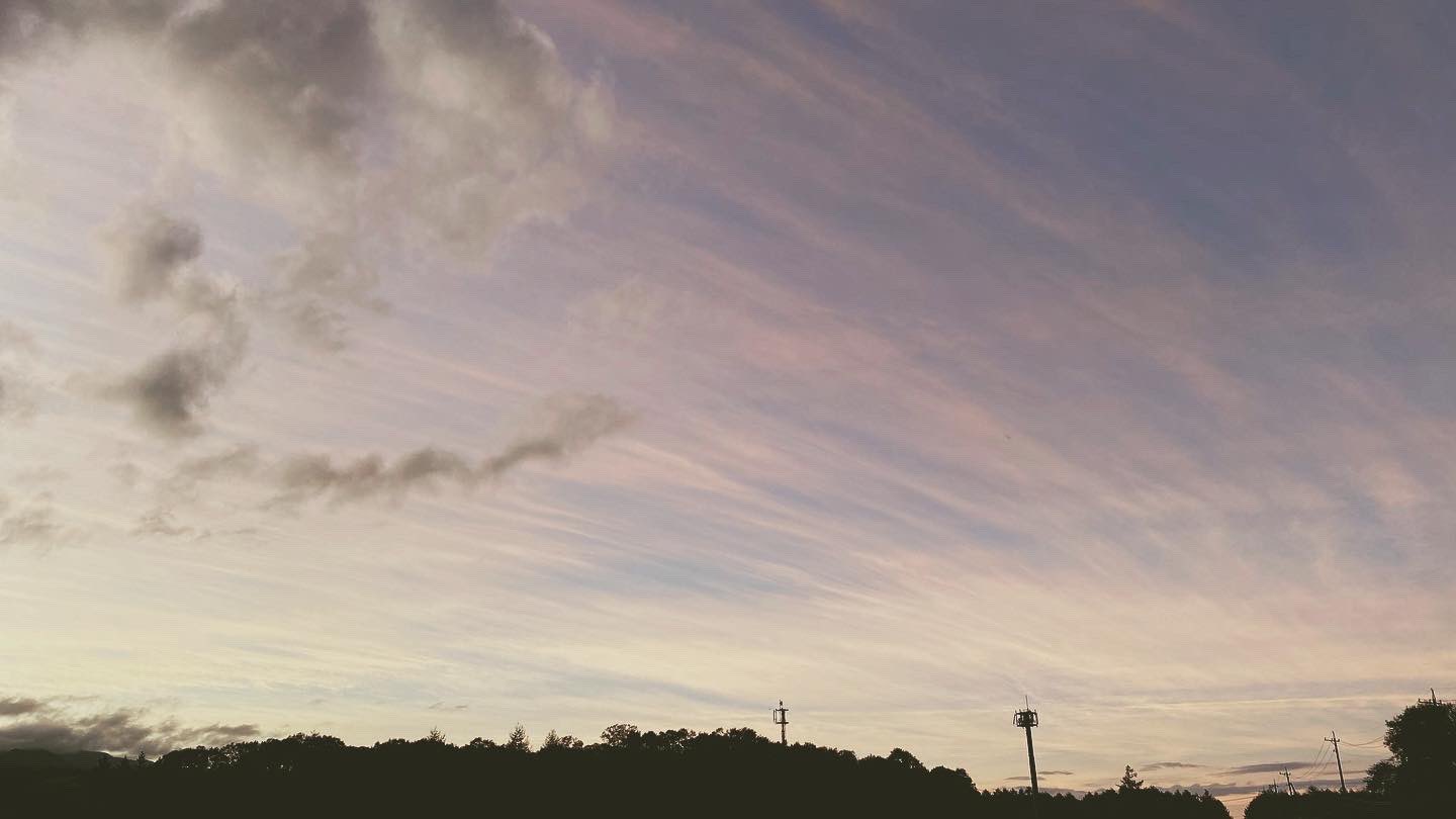 Juliet Heberle 夕暮れの月 細い線状の雲にピンクのグラデーションの空がとっても綺麗だった Sunsetmoon 夕暮れの月 T Co 3zgmj3n2cx Twitter