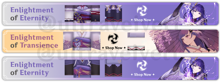 gionkaryukai's tweet photo. ⚡️RAIDEN SHOGUN COLLECTION⚡️

A 3-Set collection based on the new playable character Raiden Shogun and her other "personalities"!

Which of the 3 Banners will you be pulling on?

👘Shop Here: https://t.co/zfey6KGeIi

#Roblox #RobloxDev #RobloxClothing #Genshin #RaidenShogun #Baal https://t.co/zbu1fsQ4oE