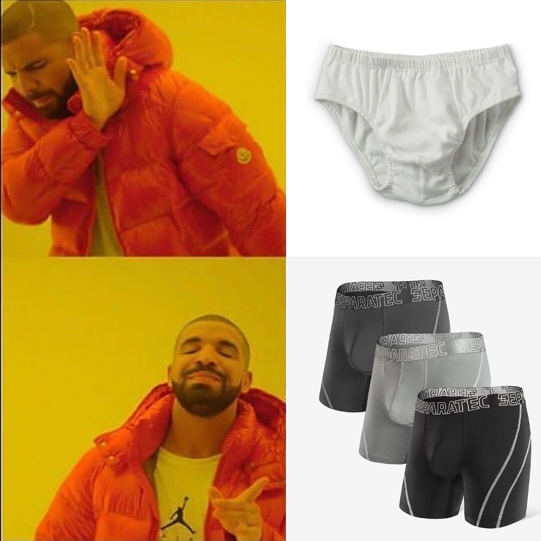 Separatec Underwear on X: Reject old men's underwear style.🙅‍♂️ Return to Separatec  Dual Pouch Underwear.😎🩲  / X