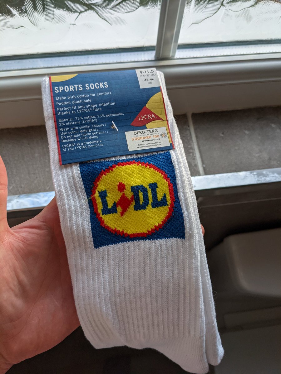 Bishop_Please's tweet photo. I mean, how could I not buy some #lidl branded socks? https://t.co/n2STbBsFyt