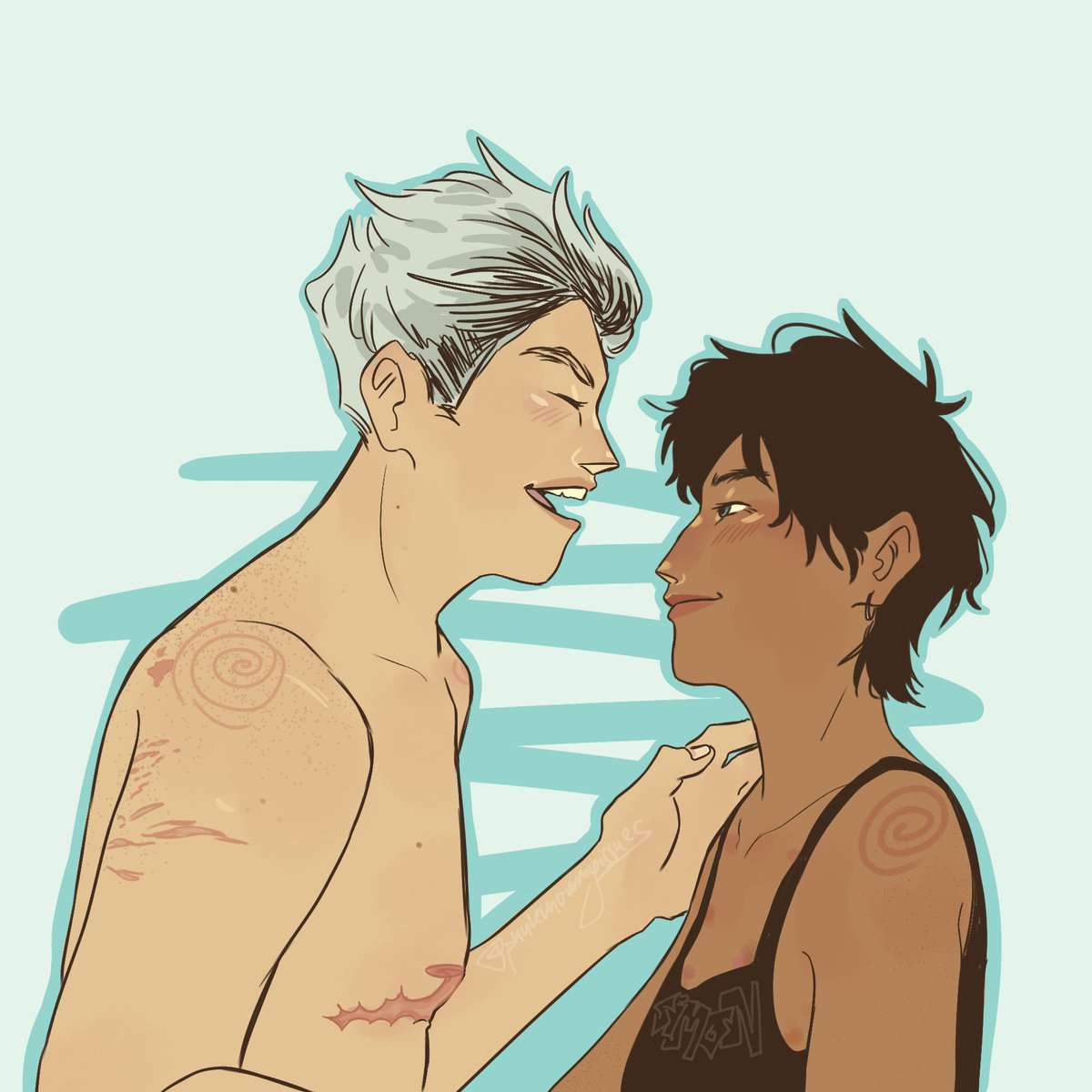 80sreject's tweet photo. they live in my head rent free #bokuaka #haikyuu #transcharacters #hq #bokutokoutarou #akaashikeiji https://t.co/mWnv8wVQJD