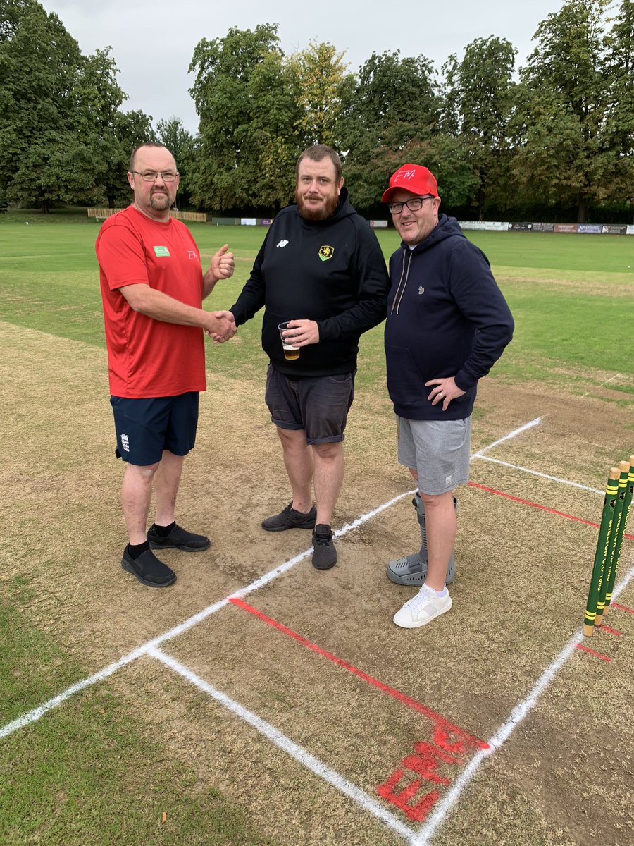 The McCarney all stars win the toss!  🏏