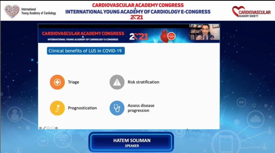 Use of lung ultrasound in #COVID19 Lecture by extraordinary @hatemsoliman #POCUS #echofirst #IYAC2021