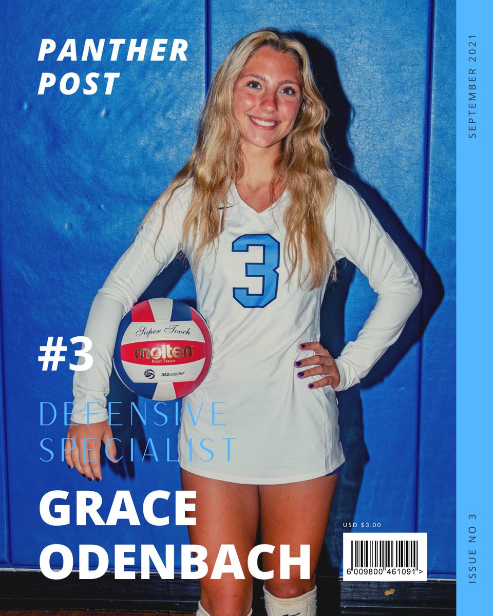 Get to know Grace!

Grade: Junior
Fun Fact: I love weightlifting
Favorite Volleyball Memory: Doing team meals before games
Hype Song: Family Ties by Baby Keem

Give our girl some love 💙🐾