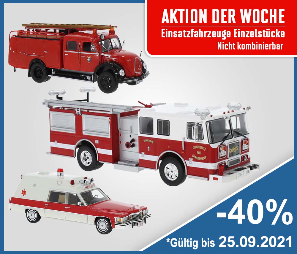 ModelCarGroup's tweet photo. Sale of the week: 40% off on select Emergency vehicles single pieces at Modelcarworld: https://t.co/E20BgRXWJW
Offers valid until September 25th, 2021. Shop now!
#ad #offer #sale #werbung #modelcar #modellauto https://t.co/yWaqnQalx7