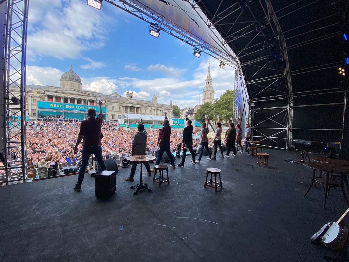 People talking about how good it is to be 'back', but I've never been on a stage like this before, covid or novid. God it's vibesy! Almost lost my voice from the sheer adrenaline yesterday and we're doing it all again in a few hours. Anyone got a fisherman's friend? #WestEndLIVE