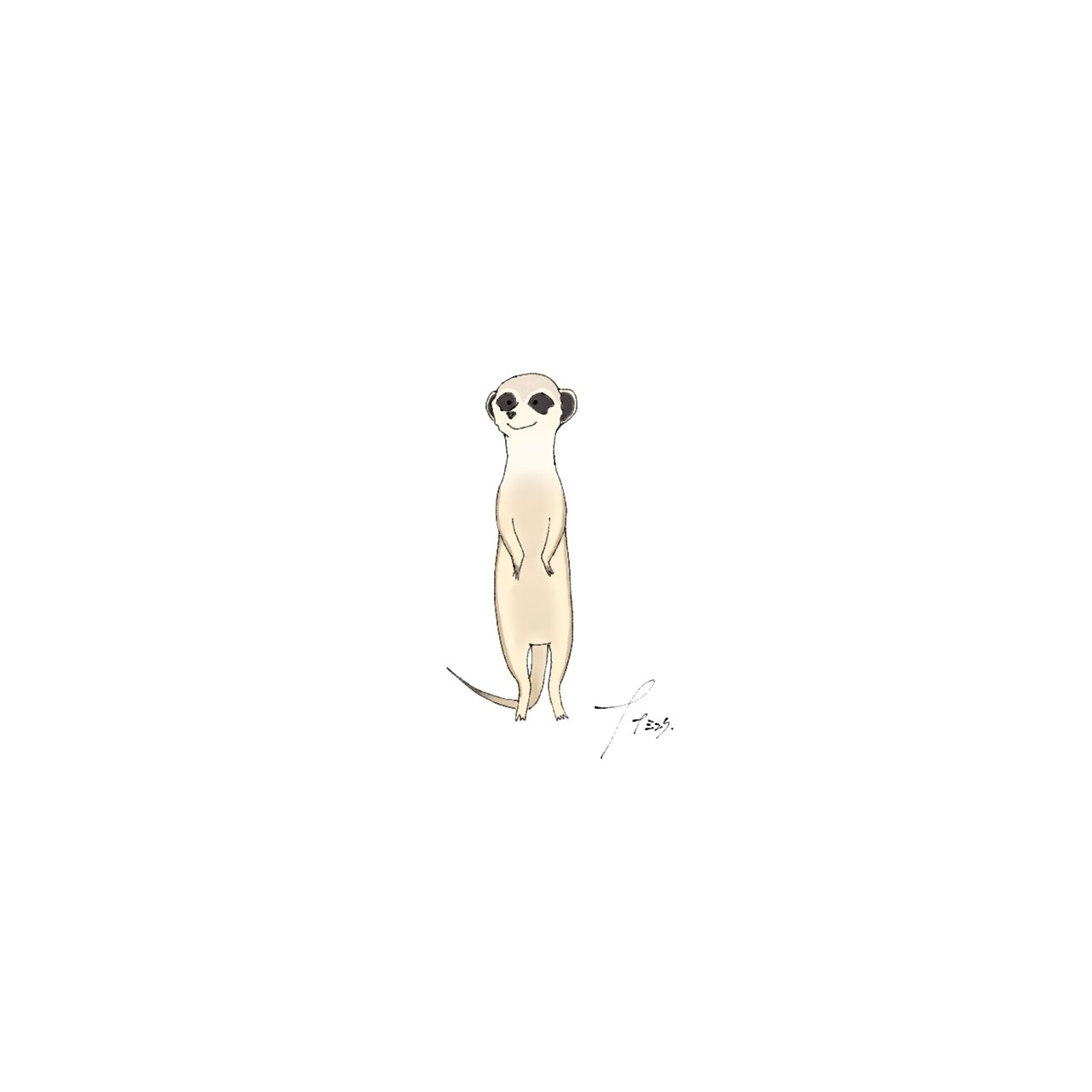 ナナミ 動物イラスト ミーアキャット 子供が大好きでよく真似する そして私も好き 動物 動物好き イラスト 動物イラスト ミーアキャット 絵描きさんと繋がりたい 動物好きな人と繋がりたい イラスト好きな人と繋がりたい Illustration
