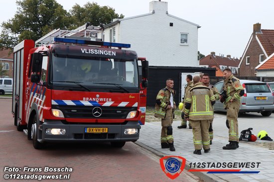 Melding brandweer Hyacinthenlaan Vlissingen inzake middelbrand