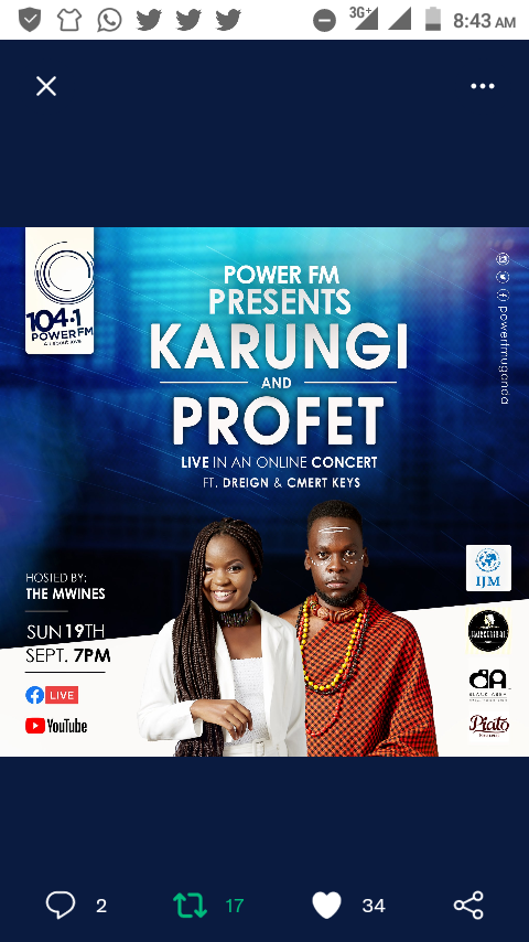 JulietAlinaitwe's tweet photo. ✔️epic performances
✔️free entrance
✔️drinks, eats, data on you😂😂
✔️ enjoyment on enjoyment ..party time
Its only @powerfmuganda that gives you this through its #PowerFMPresents concerts... Some heads-up before 7pm 😂 https://t.co/ntkPeumGNn