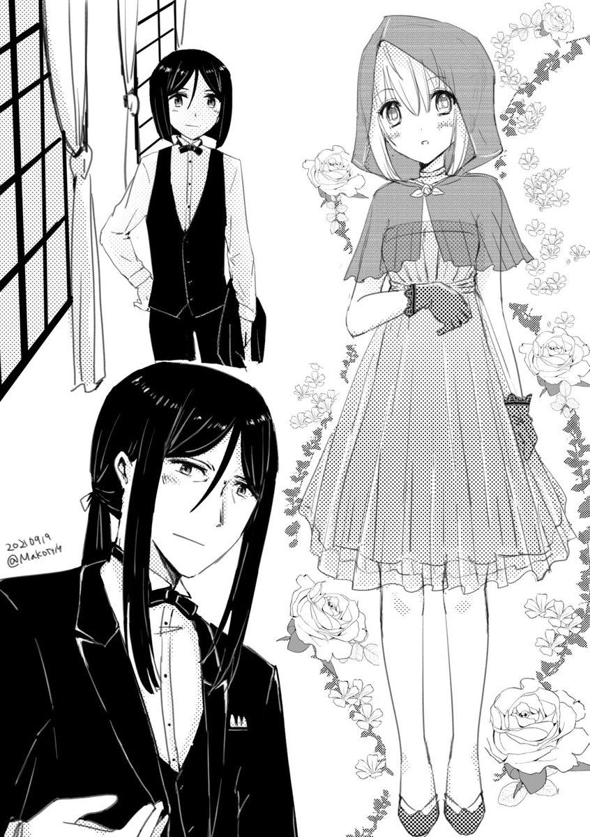 @nanananamao ななさんこんばんは。先日は温かいお言葉ありがとうございました。
「月だけが見ているから」がとても素敵だったので、また勝手に描いてしまったんですが、よかったら貰ってください…!🙏 イメージと違ったらすみません…。 