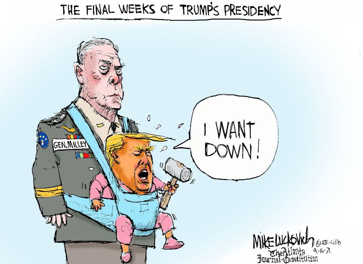 Oregonian's tweet photo. Editorial cartoons for Sept. 19, 2021: Gen. Milley’s back channel, Biden’s Covid mandate, California recall https://t.co/OmGePnIDAs https://t.co/oPCo10PnkE