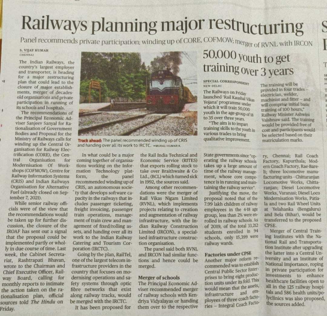 sumitkumarr75's tweet image. Railways gone. What&apos;s next ?
@AshwiniVaishnaw @narendramodi
@EnggGraduates @IESramteerath @RECC_Rajasthan @SKMondalIES
@RailMinIndia @IesJaspalsingh @EngineersofRJ @Cmd_Madeeasy
@BansalAshcharya @PMOIndia @Ashishkumar_IIT
#release_irms_notification 
#Conduct_IRMS #release_irms