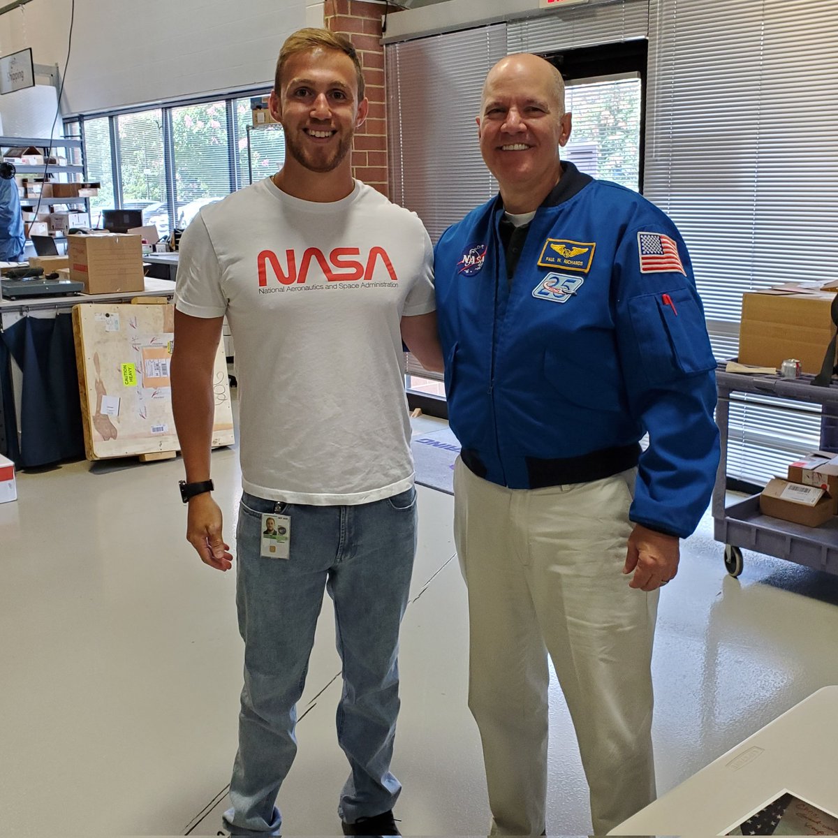 ItsChrisP88's tweet photo. Astronaut Paul Richard and I in honor of #Inspiration4 #MakeSpaceForEveryone https://t.co/lu9gJg9lmN