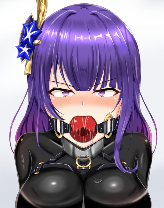 大きな猿轡つけてる雷電将軍塗ってみた 