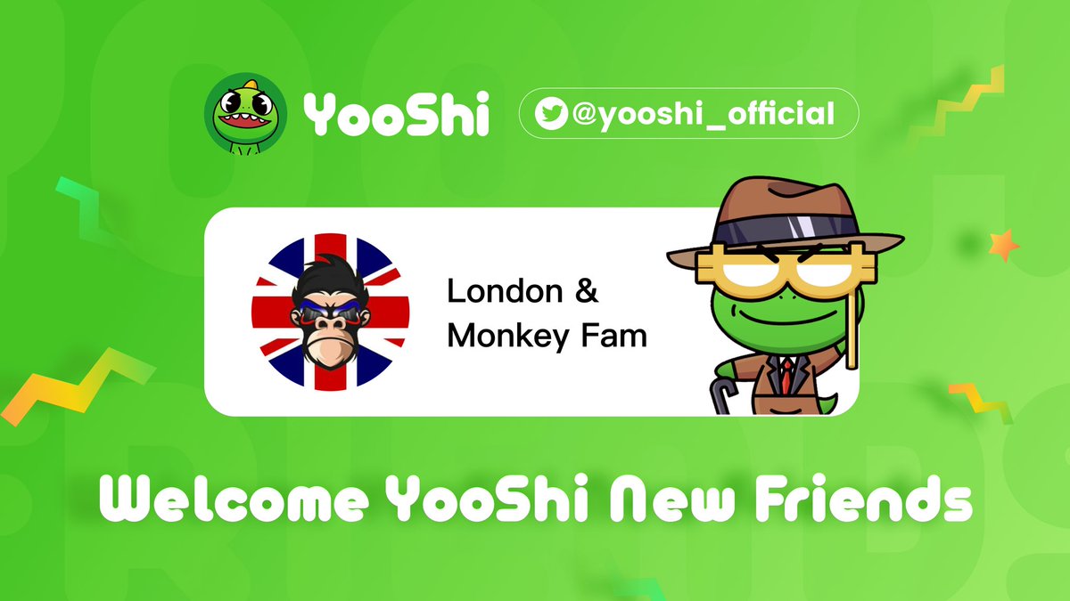 📸Dear #YooShifamily, we are excited to welcome our new friend London &amp; Monkey Fam. @EliteCryptoLM was built by <a href="/TheLondonCrypto/">The London Crypto</a> and <a href="/DaCryptoMonkey/">Crypto Monkey</a>, 2 KOLs in #crypto market analysis and #NFT collection. We will join hands to expand the value and awareness of #YOOSHI together.