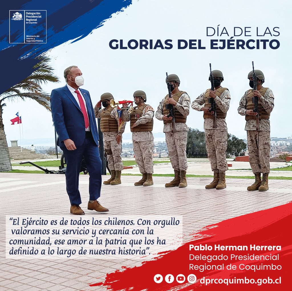 En este nuevo aniversario de las Glorias del Ejército agradezco el compromiso de sus hombres y mujeres que en esta pandemia han apoyado las acciones de cuidado de la salud de nuestros vecinos.
