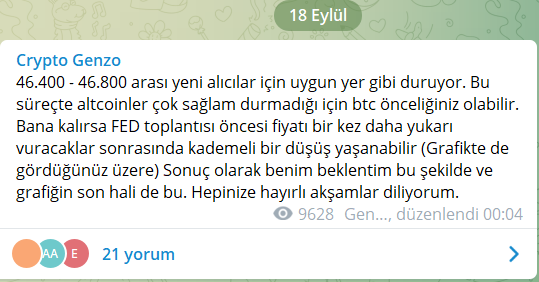 CryptoGenzo's tweet photo. Cuma günü beklediğim hareket devam ediyor. Fed toplantısı öncesi yukarı fiyatlanma ile insanları oyuna yeniden dahil etmeye çalıştılar şimdi de kademeli olarak düşüş gerçekleşiyor yani beklenti fiyatlanıyor. Piyasa takibimiz sonuç vermeye devam ediyor 😉 https://t.co/0tMr7UUffm